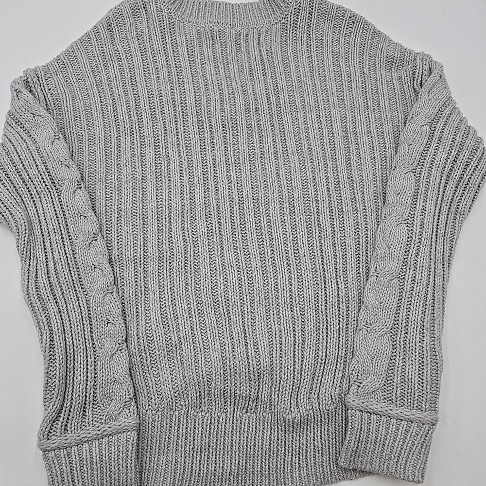 NWT AEROPOSTALE Chunky V-Neck Textured Cardigan SWEATER Y2K Grey S‎ - Picture 13 of 14
